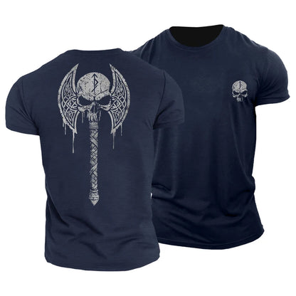 Viking Skull Axe T-shirt