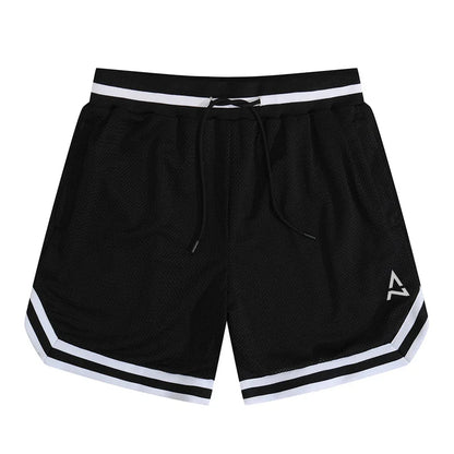 Shorts Gymfit à rayures en mesh