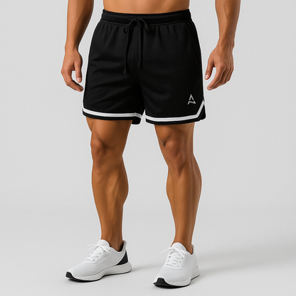 Shorts Gymfit à rayures en mesh