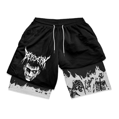 Shorts de gym Anime Berserk 2 en 1
