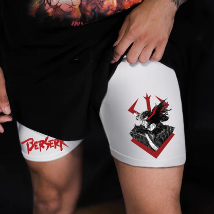 Shorts de gym Anime Berserk 2 en 1