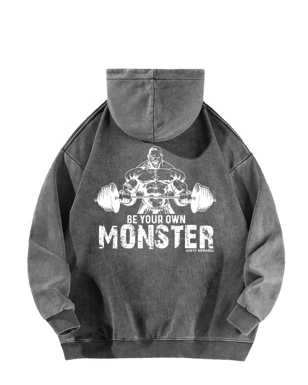 BE YOUR OWN MONSTER WASHED HOODIE - Gymfit