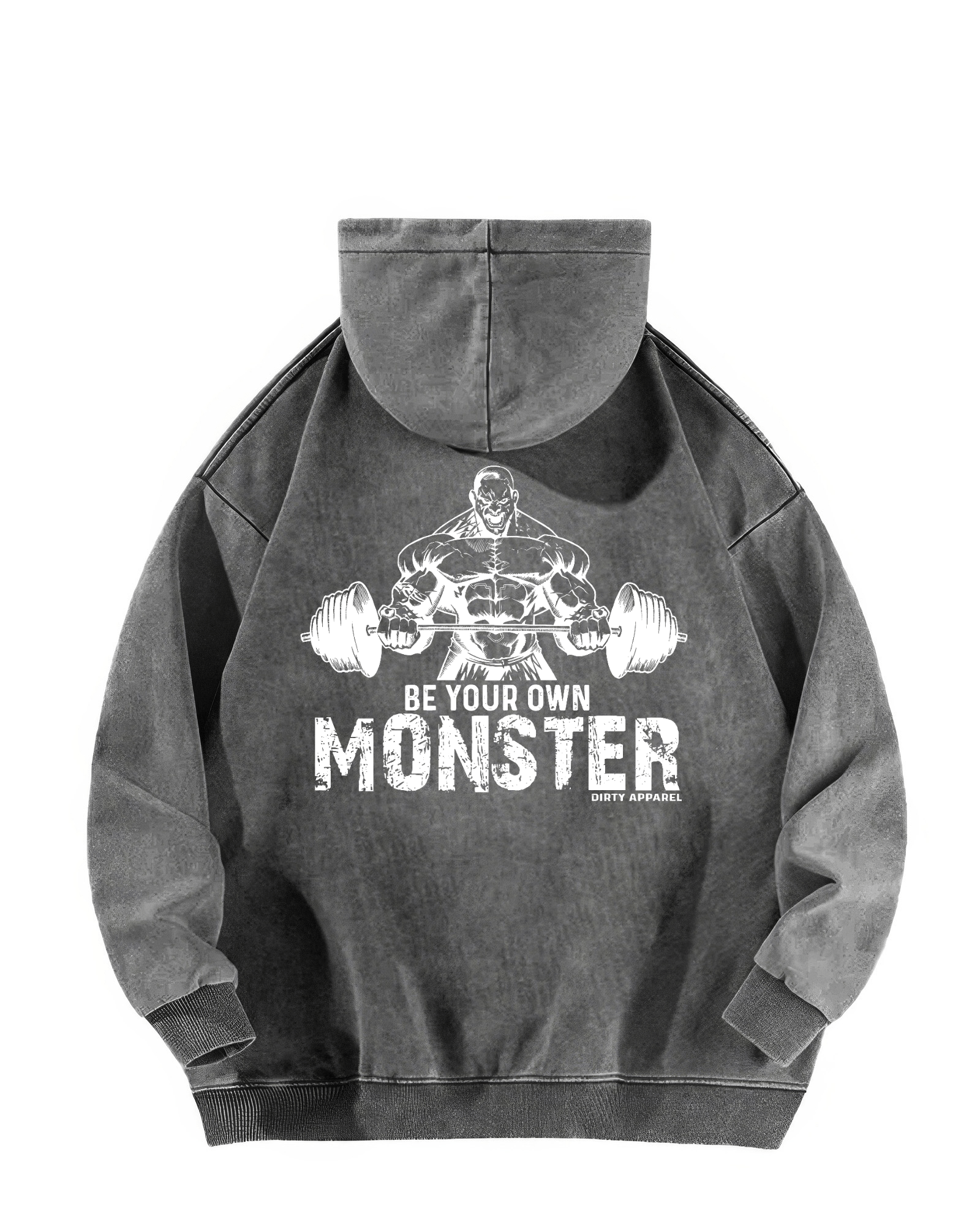 BE YOUR OWN MONSTER WASHED HOODIE - Gymfit