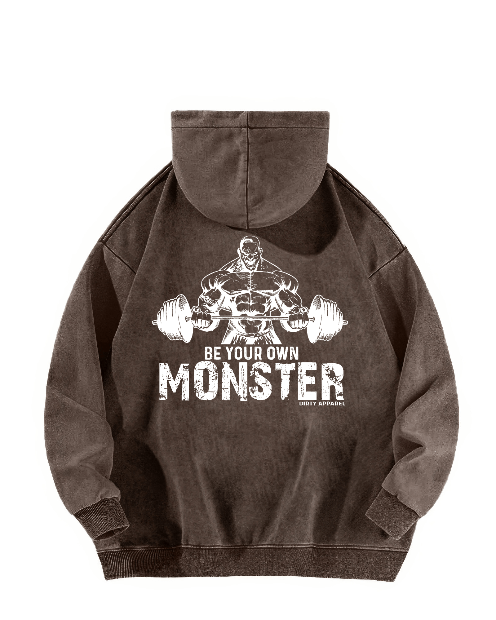 BE YOUR OWN MONSTER WASHED HOODIE - Gymfit