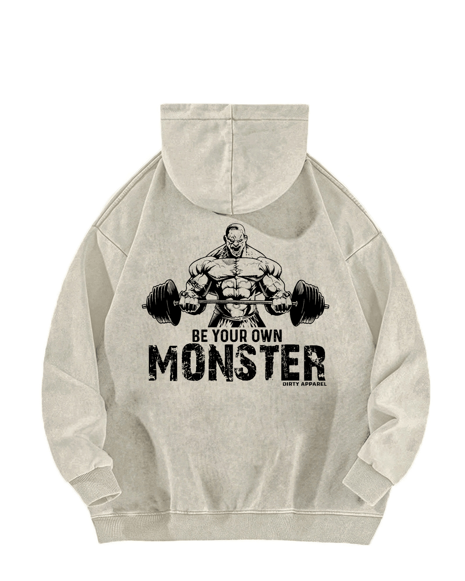 BE YOUR OWN MONSTER WASHED HOODIE - Gymfit