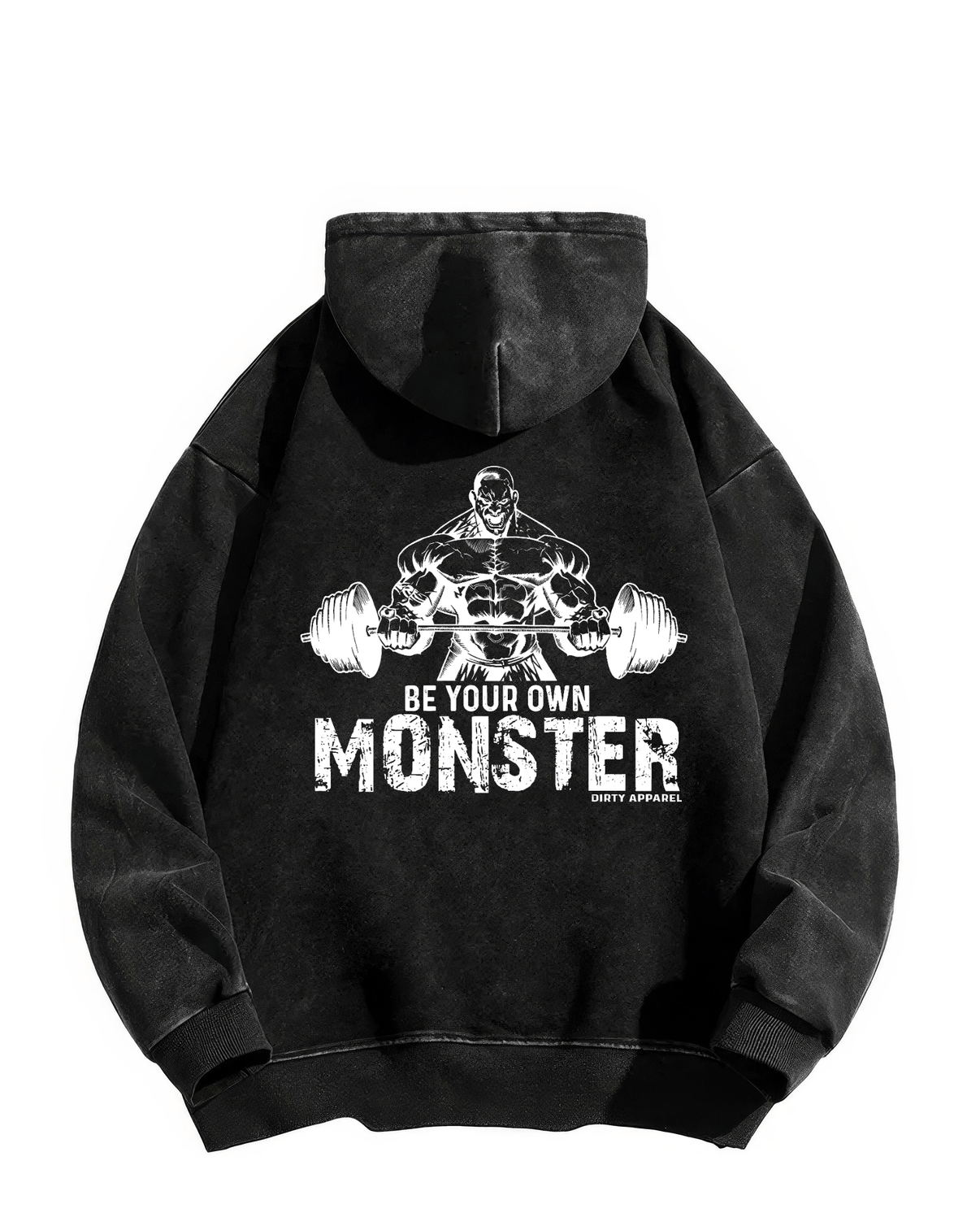 BE YOUR OWN MONSTER WASHED HOODIE - Gymfit