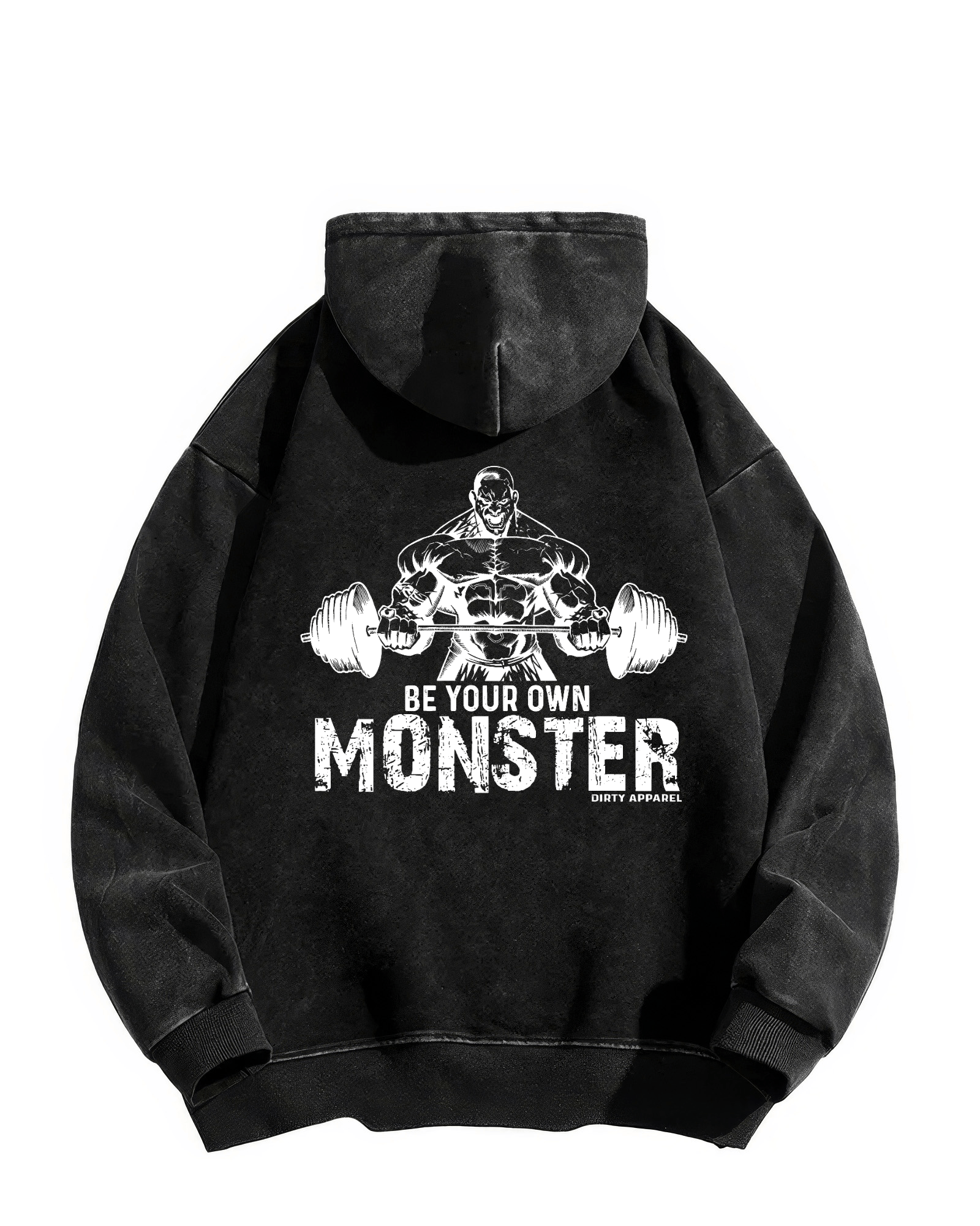 BE YOUR OWN MONSTER WASHED HOODIE - Gymfit