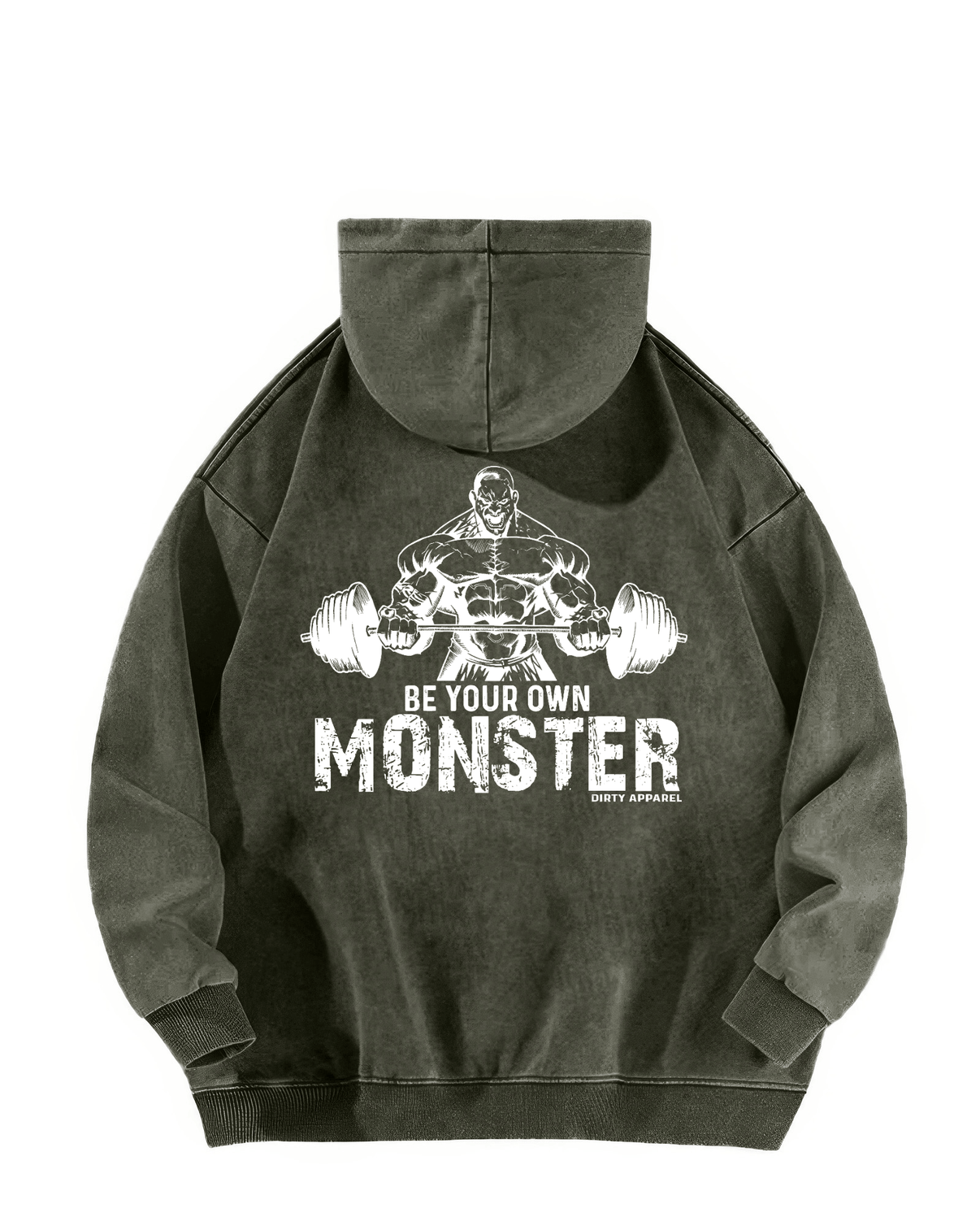 BE YOUR OWN MONSTER WASHED HOODIE - Gymfit