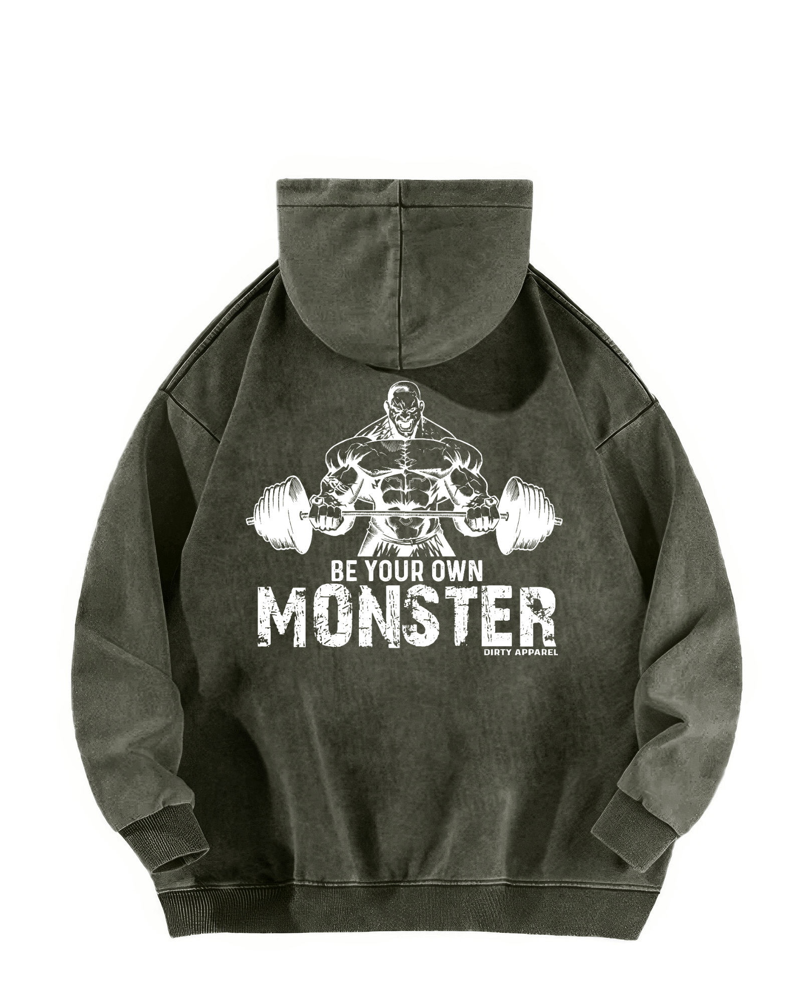 BE YOUR OWN MONSTER WASHED HOODIE - Gymfit