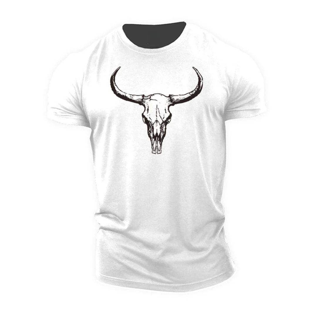 T-shirt Gymfit avec crâne de taureau
