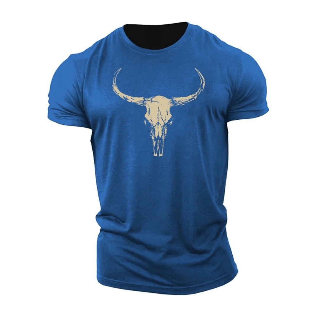 T-shirt Gymfit tête de mort de taureau