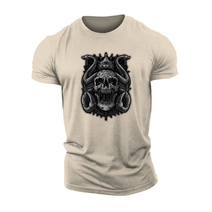 T-shirt à crâne couronné de chaînes - Gymfit