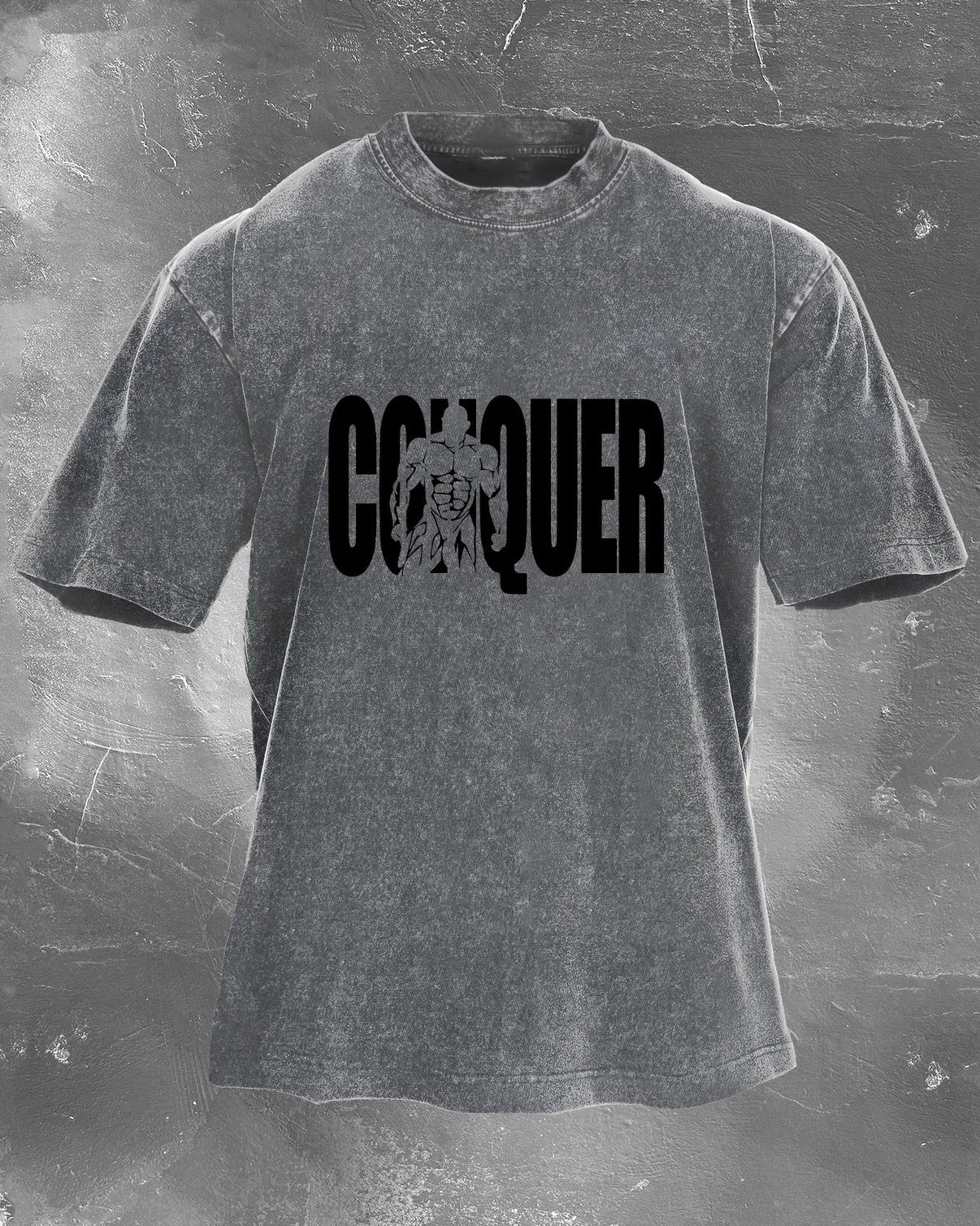 T-shirt délavé pour homme CONQUER - Gymfit