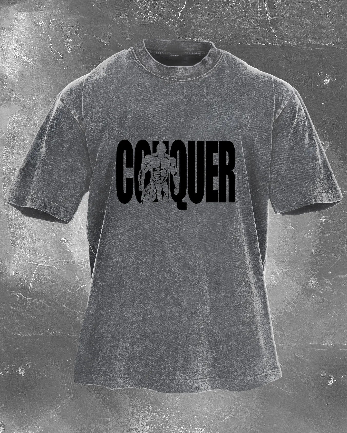 T-shirt délavé pour homme CONQUER - Gymfit