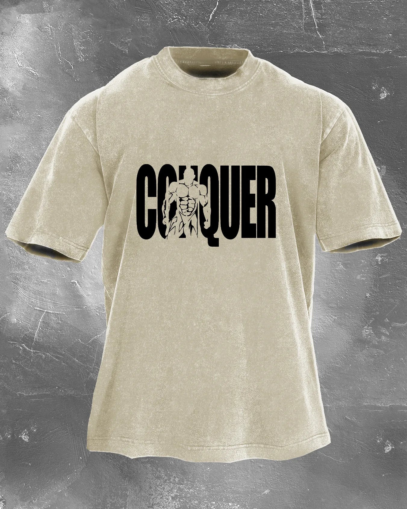 CONQUER T-shirt délavé pour homme - Gymfit