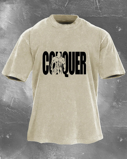 CONQUER T-shirt délavé pour homme - Gymfit