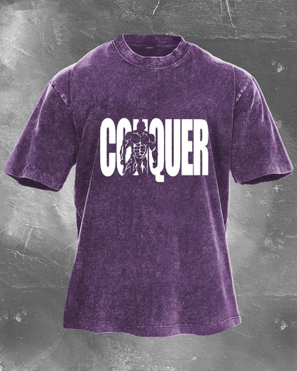 CONQUER T-shirt délavé pour homme - Gymfit