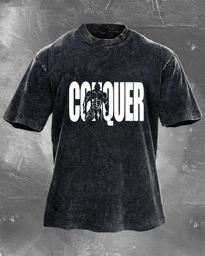 CONQUER T-shirt délavé homme - Gymfit
