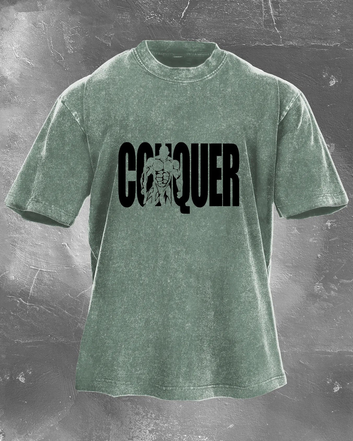 T-shirt délavé homme CONQUER - Gymfit