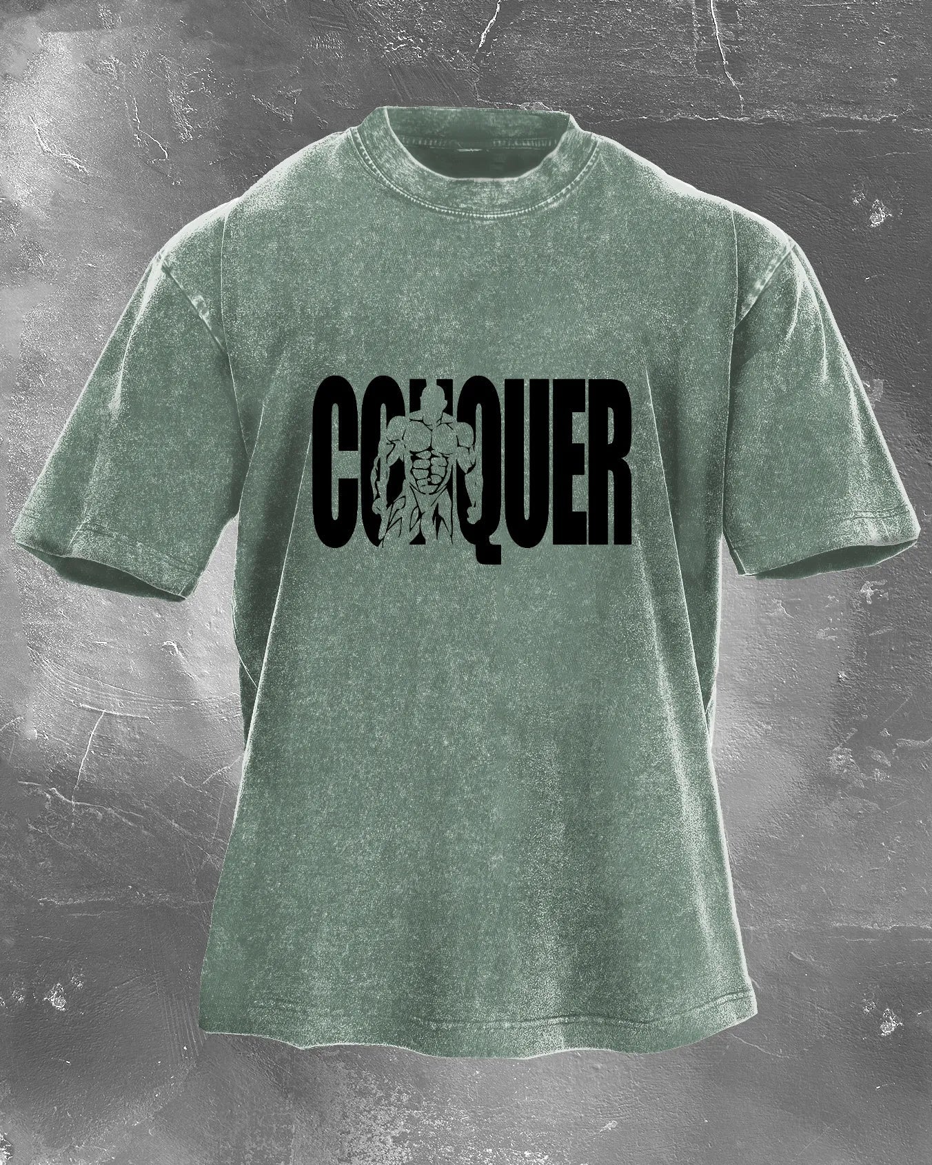 T-shirt délavé homme CONQUER - Gymfit