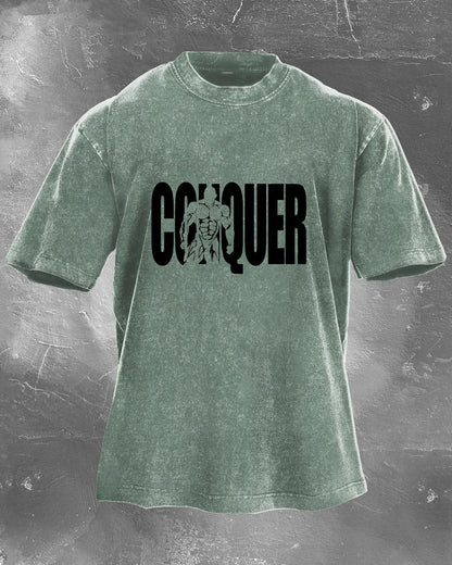 T-shirt délavé homme CONQUER - Gymfit