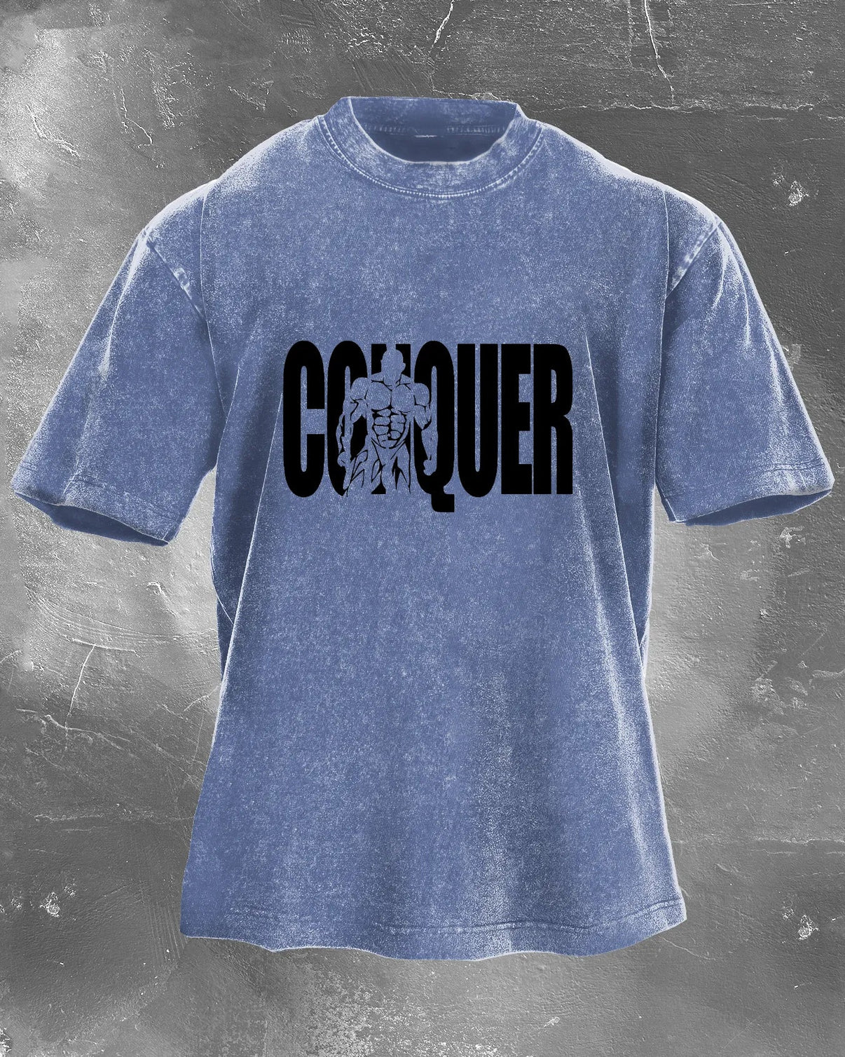 T-shirt délavé pour homme CONQUER - Gymfit