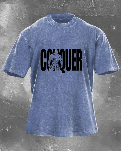 T-shirt délavé pour homme CONQUER - Gymfit