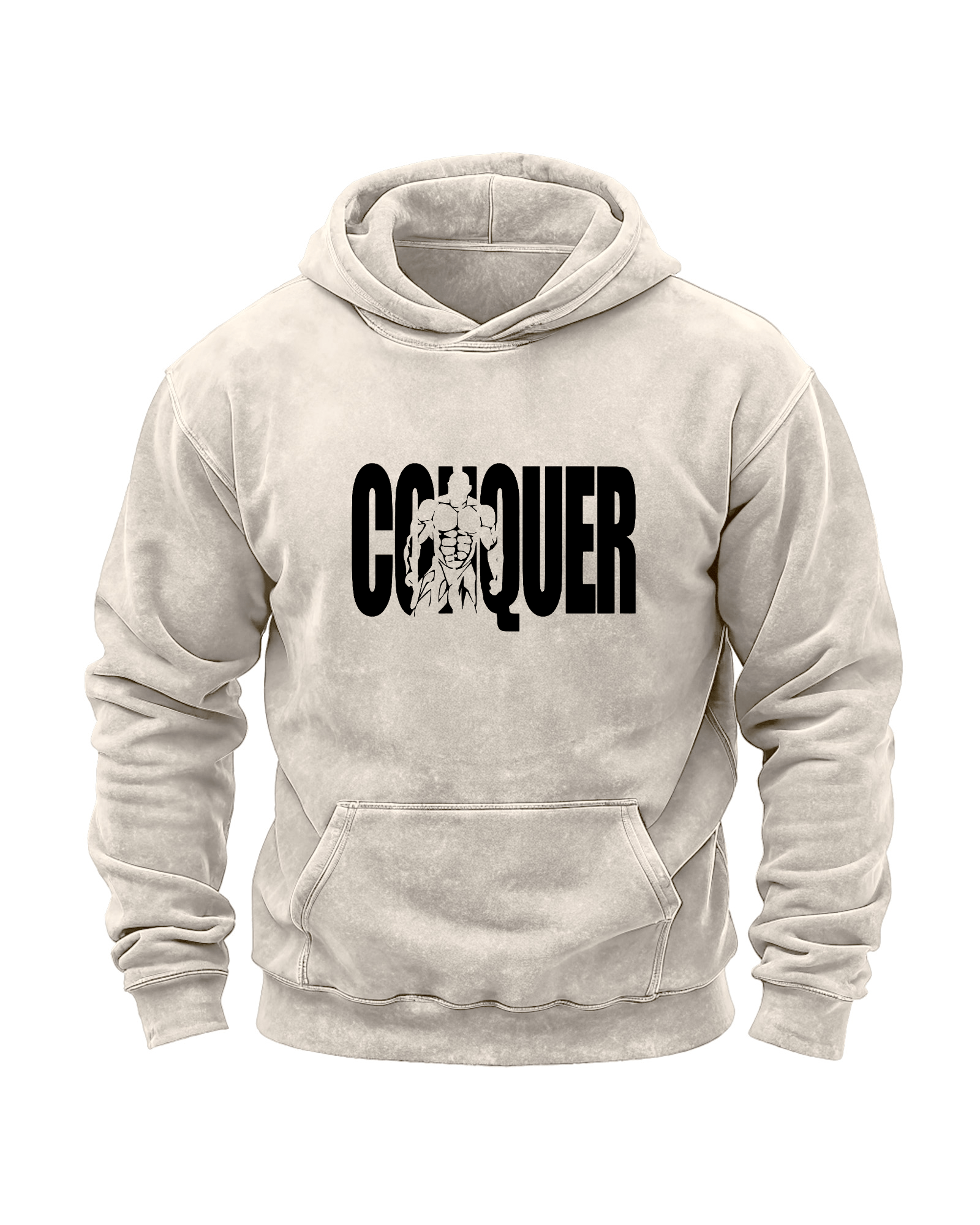 Sweat à capuche délavé CONQUER - Gymfit