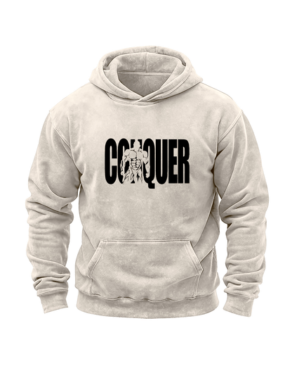 Sweat à capuche délavé CONQUER - Gymfit