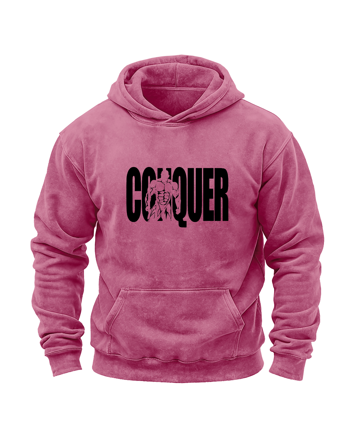 SWEAT À CAPUCHE DÉLAVÉ CONQUER - Gymfit