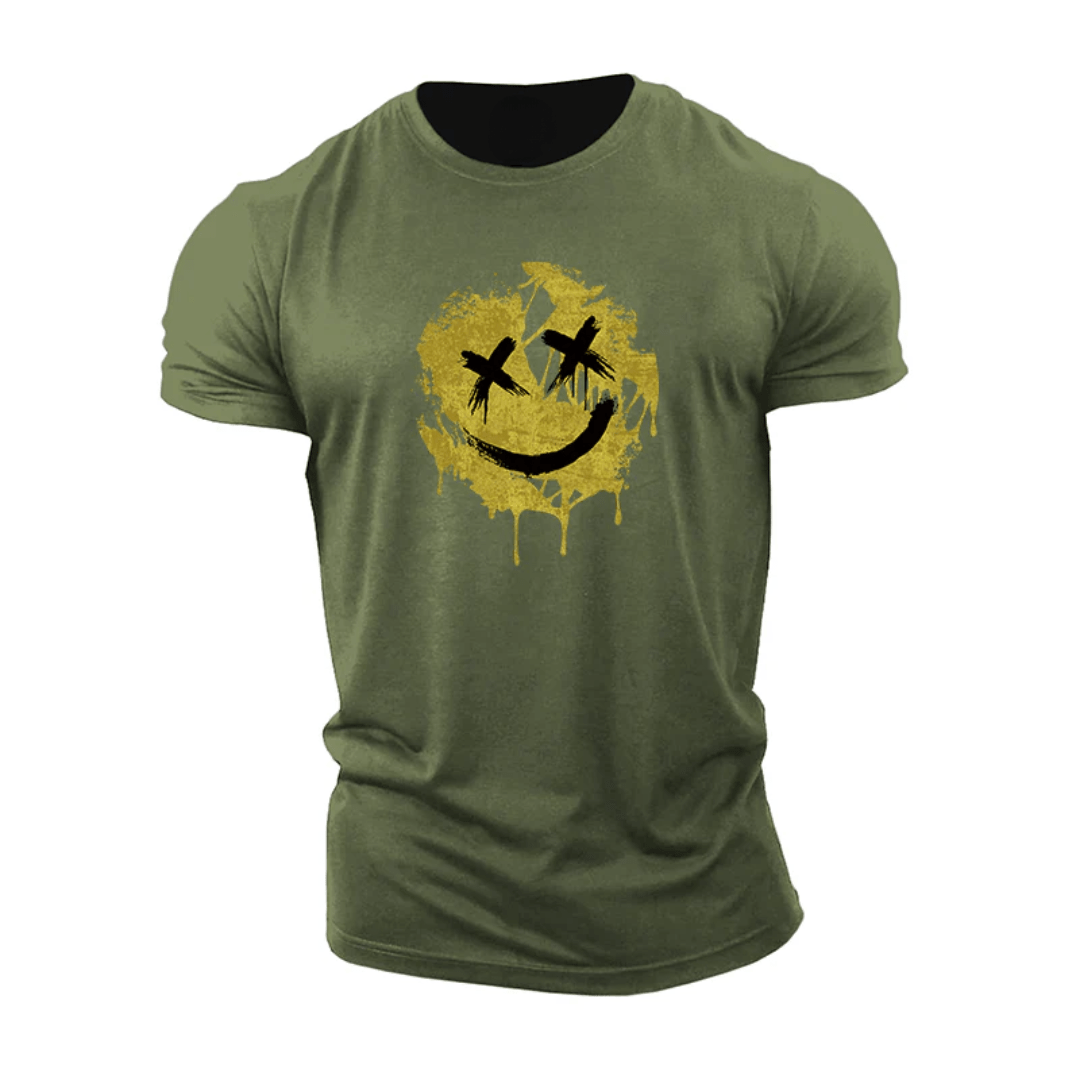 Cracked Smiley T-Shirt - Gymfit