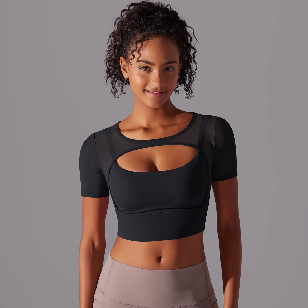 Top de sport court en mesh - Gymfit