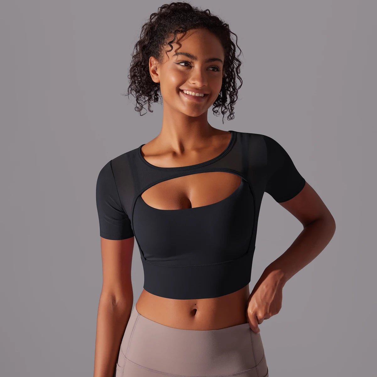 Haut de sport court en mesh - Gymfit