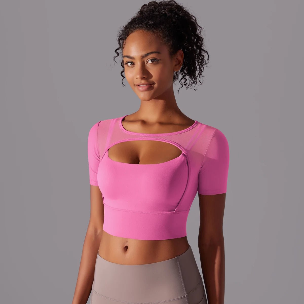 Top de sport court en maille - Gymfit