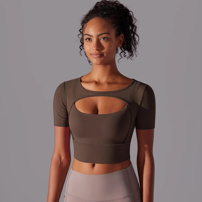 Haut de sport court en maille - Gymfit