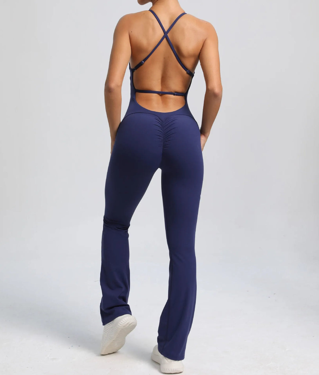 Combinaison froncée dos croisé en V - Gymfit