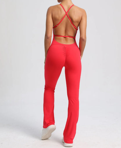 Combinaison Scrunch dos croisé en V - Gymfit