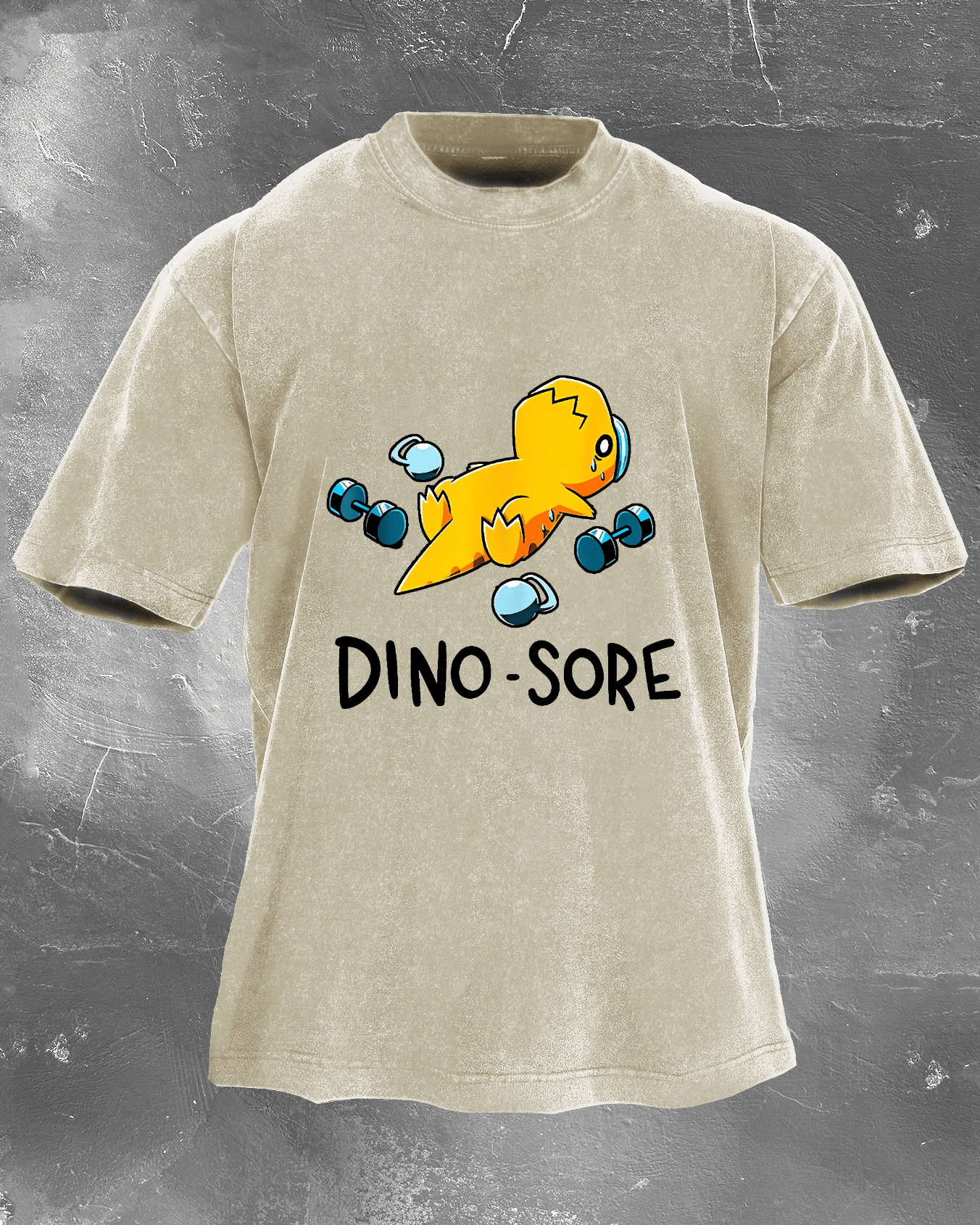 DINO - T-shirt délavé SORE - Gymfit