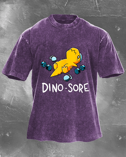 DINO - T-shirt délavé effet usé - Gymfit