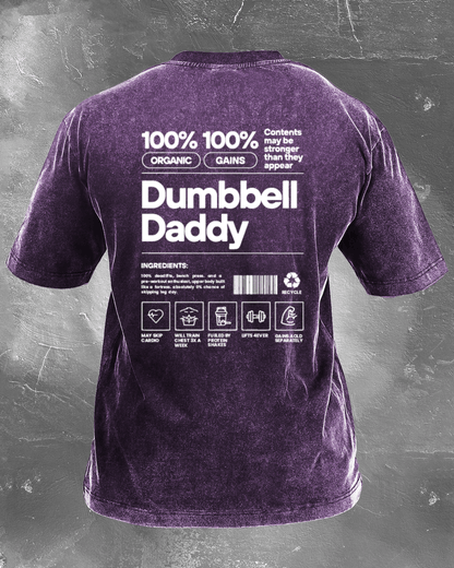 T-SHIRT DÉLAVÉ DUMBBELL DADDY - Gymfit