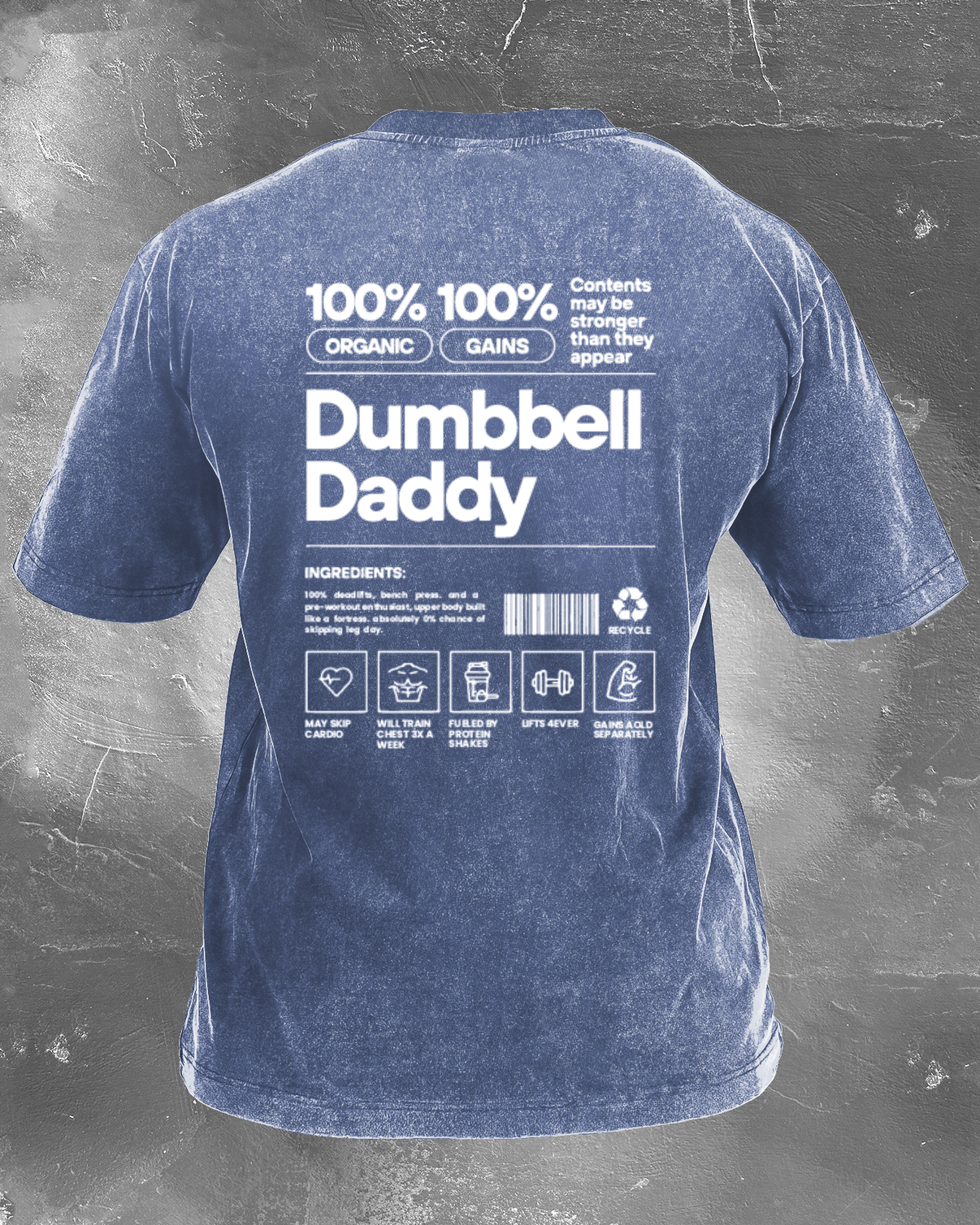 DUMBBELL DADDY T-shirt délavé - Gymfit
