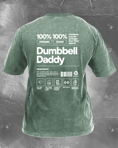 DUMBBELL DADDY T-SHIRT DÉLAVÉ - Gymfit
