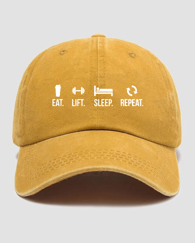 MANGER SOULEVER DORMIR RECOMMENCER Casquette délavée - Gymfit