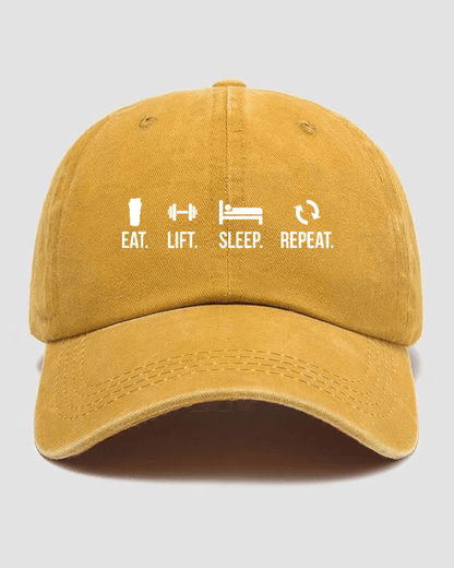 MANGER SOULEVER DORMIR RECOMMENCER Casquette délavée - Gymfit