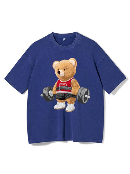 T-shirt de gym Bear Washed