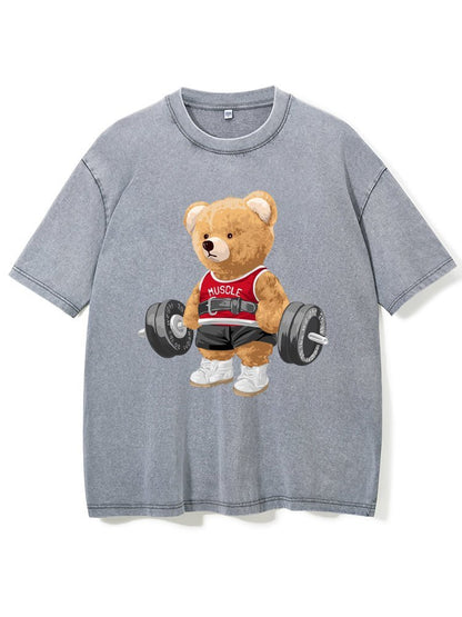 T-shirt de gym Bear Washed