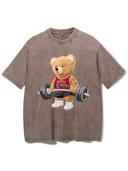 T-shirt de gym Bear Washed