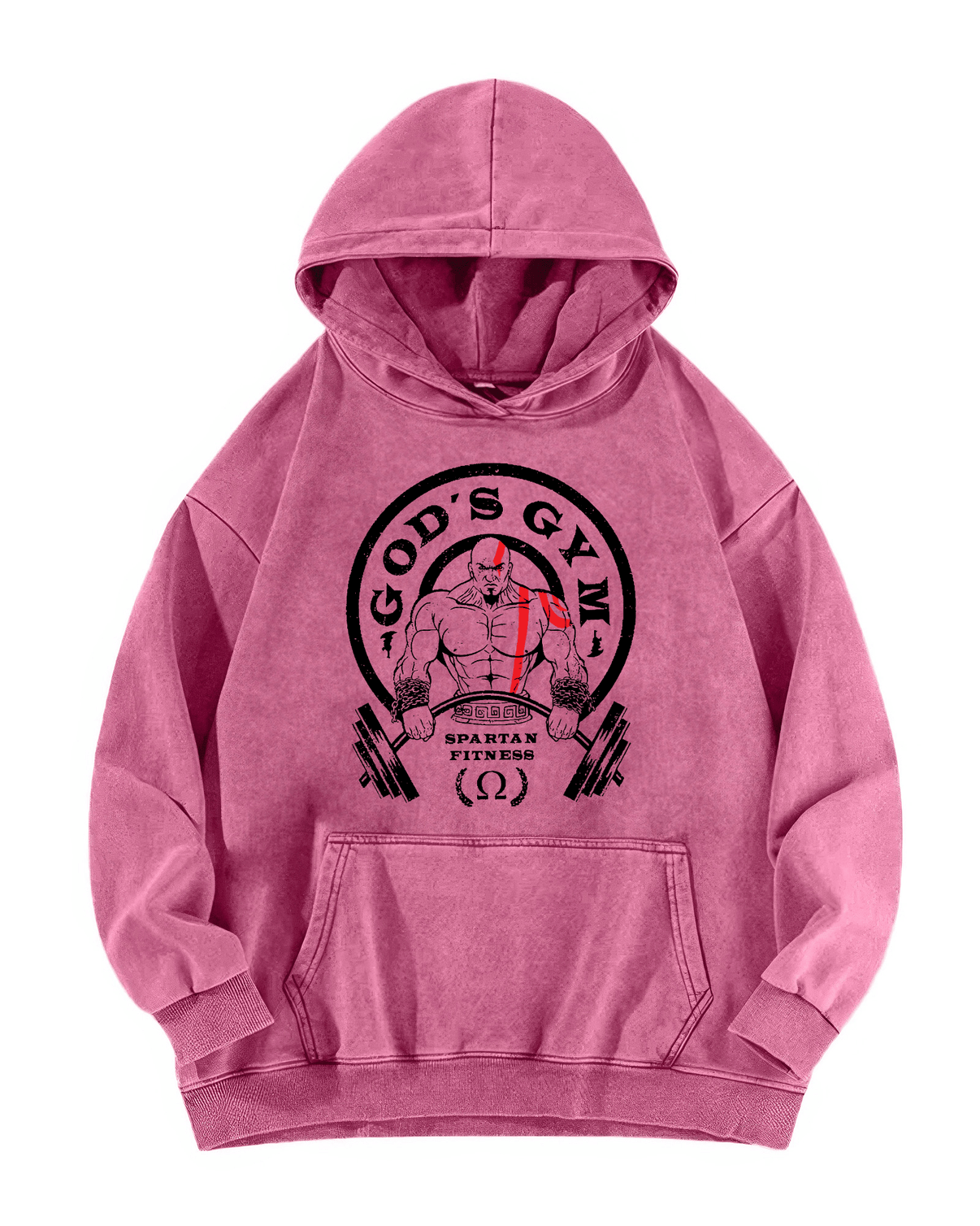 GOD'S GYM Sweat à capuche délavé - Gymfit
