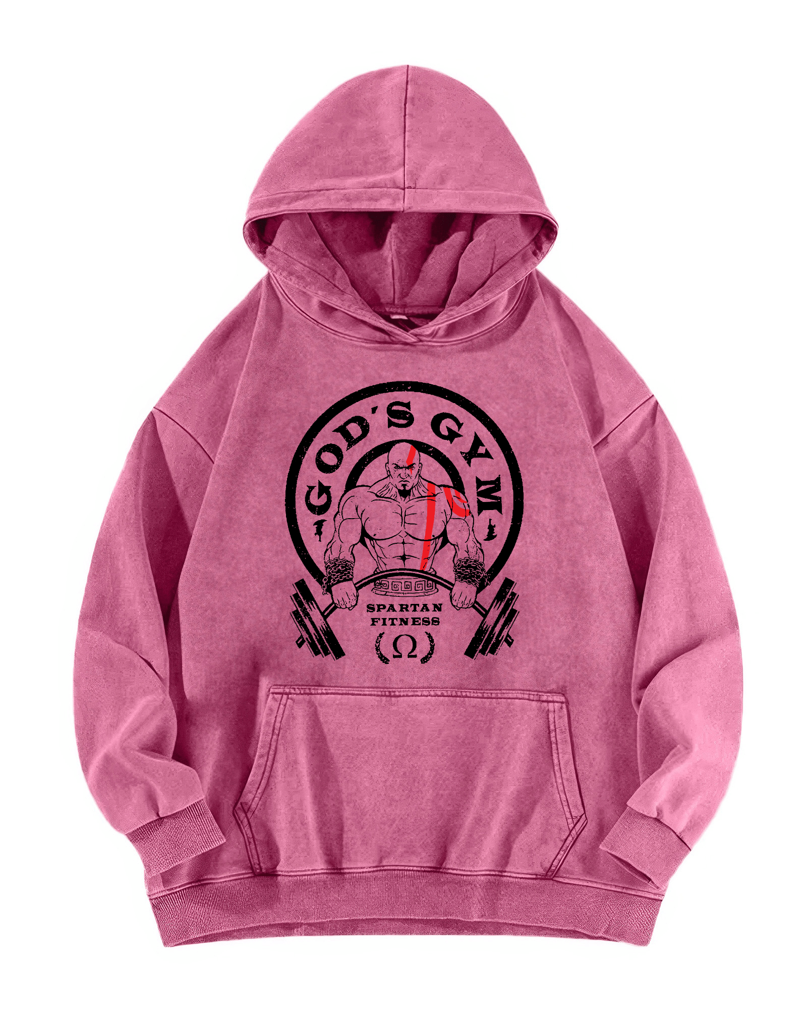 GOD'S GYM Sweat à capuche délavé - Gymfit