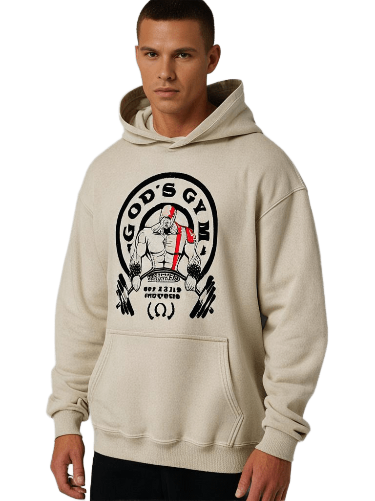 SWEAT À CAPUCHE DÉLAVÉ GOD'S GYM - Gymfit